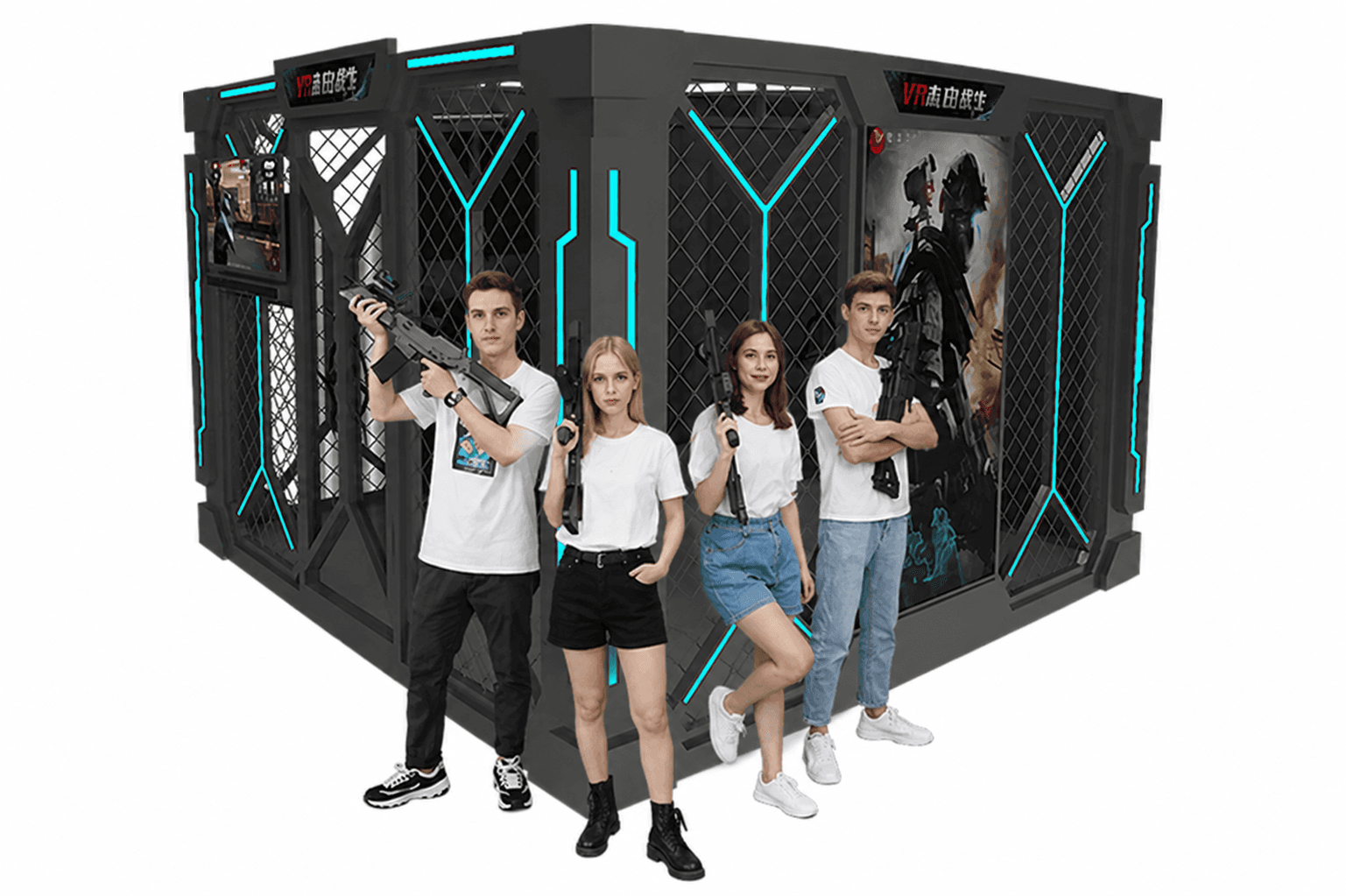 VR Doomsday Survival — Cage de Survie Zombies 4 Joueurs