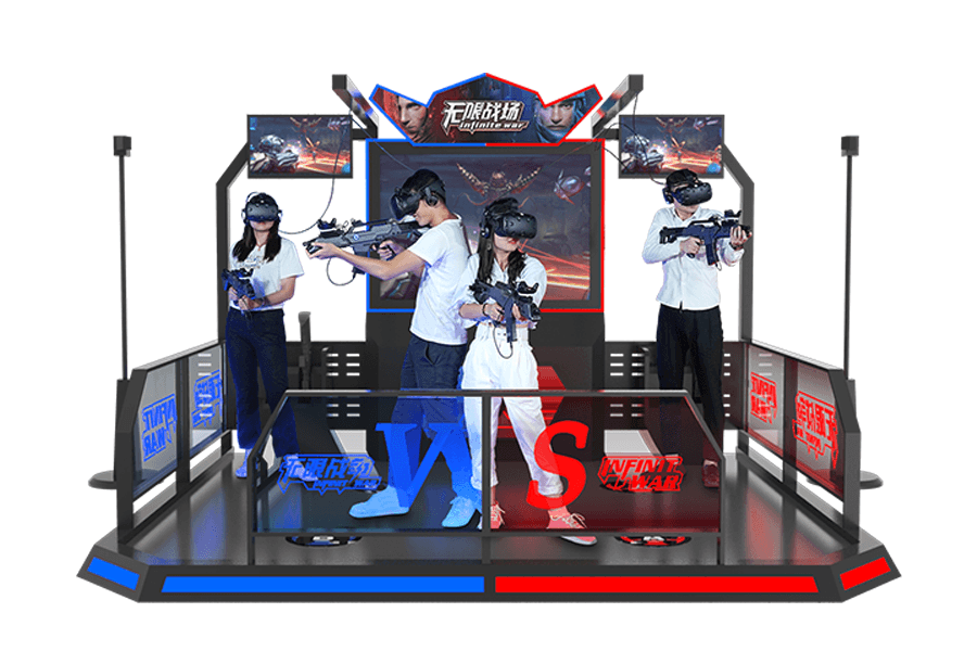 VR Infinite War — Plateforme Combat 4 Joueurs