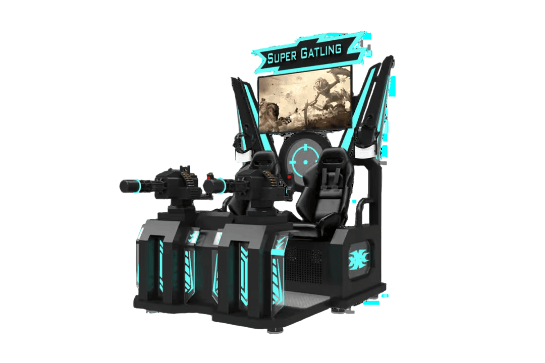 VR Super Gatling — Tir Assis 2 Joueurs Famille